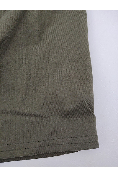Makadamia Khaki bavlněné maxi šaty s dlouhým rukávem volné Vel. EU 44/46 | Makadamia | obrázek 3