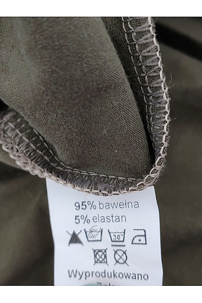 Makadamia Khaki bavlněné maxi šaty s dlouhým rukávem volné Vel. EU 44/46 | Makadamia | obrázek 5