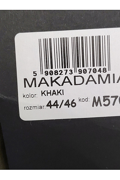Makadamia Khaki bavlněné maxi šaty s dlouhým rukávem volné Vel. EU 44/46 | Makadamia | obrázek 7