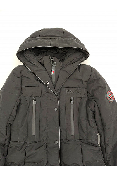 Geographical Norway Černá dívčí prošívaná zimní bunda s kapucí Vel. US 14Y | Geographical Norway | obrázek 3