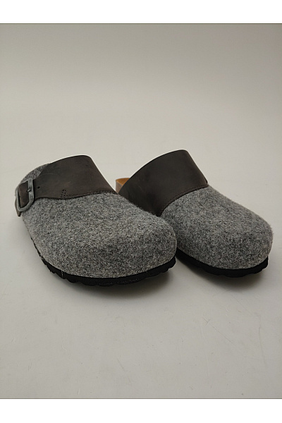Mandel Sandals Šedé nazouvací pantofle s přezkou a plnou špičkou Velikost EU 37 | Mandel Sandals | obrázek 2