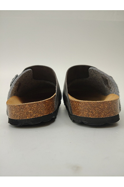 Mandel Sandals Šedé nazouvací pantofle s přezkou a plnou špičkou Velikost EU 37 | Mandel Sandals | obrázek 8