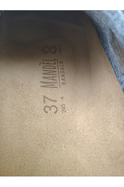 Mandel Sandals Šedé nazouvací pantofle s přezkou a plnou špičkou Velikost EU 37 | Mandel Sandals | obrázek 9
