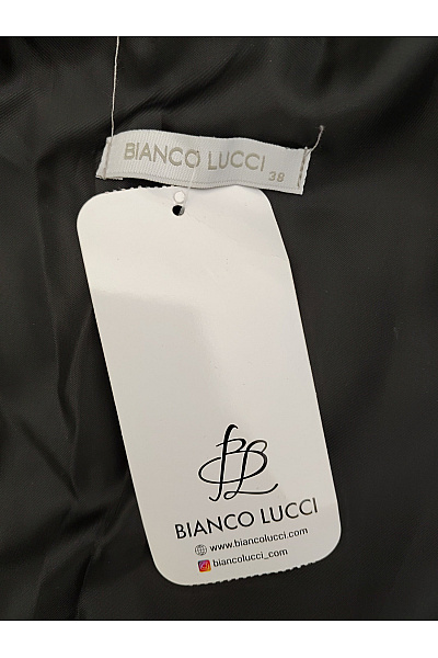 Bianco lucci Dívčí černá prošívaná zimní bunda s kapucí Vel. EU 38 | bianco lucci | obrázek 6