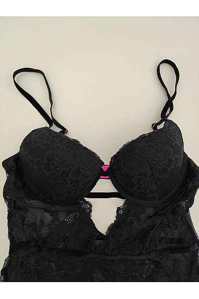 La Senza Černé krajkové body s kosticemi luxusní Vel. M | La Senza | obrázek 3