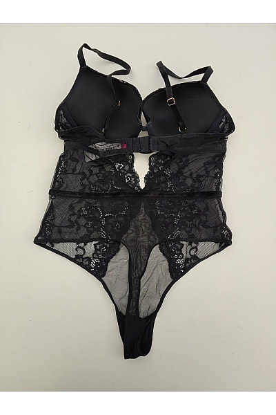 La Senza Černé krajkové body s kosticemi luxusní Vel. M | La Senza | obrázek 5