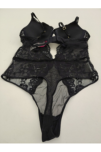 La Senza Černé krajkové body s kosticemi luxusní Vel. M | La Senza | obrázek 6