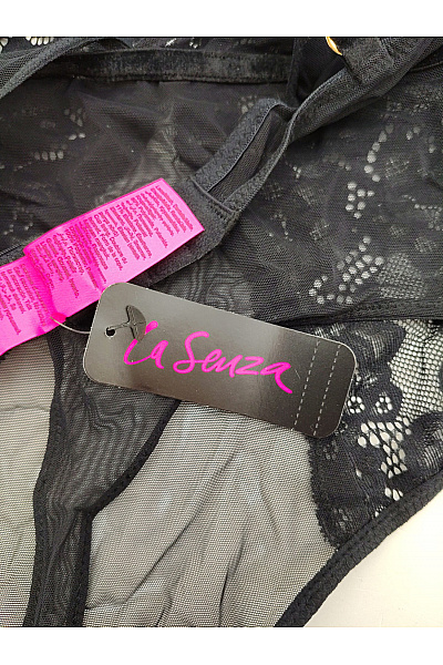 La Senza Černé krajkové body s kosticemi luxusní Vel. M | La Senza | obrázek 8
