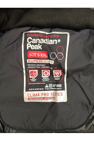 Canadian-peak Černá prošívaná zimní bunda s kapucí se zipem Vel. 5-XXL | canadian-peak | obrázek 9