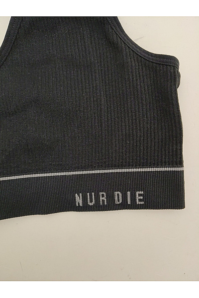 Nurdie Černá bezešvá sportovní braletová podprsenka s hlubokým výstřihem Vel. EU 42/44 | Nurdie | obrázek 3