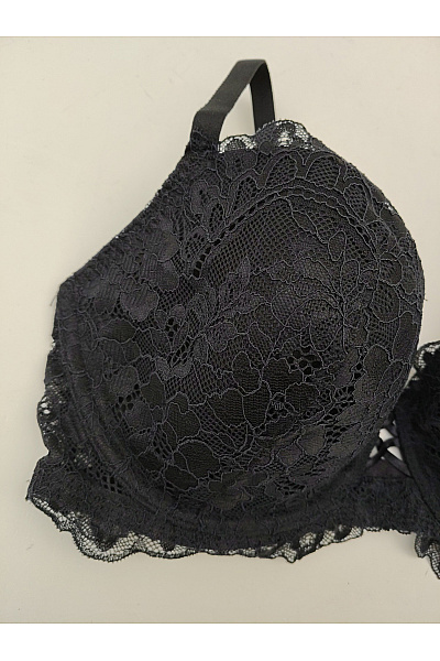 La Senza Černá krajková kosticová push up podprsenka Vel. EU 34DD | La Senza | obrázek 3