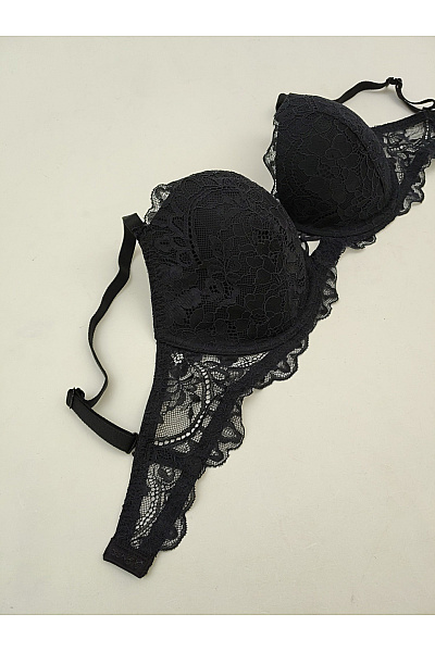 La Senza Černá krajková kosticová push up podprsenka Vel. EU 34DD | La Senza | obrázek 7