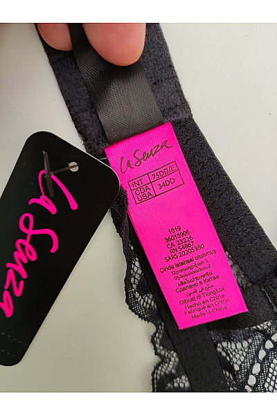 La Senza Černá krajková kosticová push up podprsenka Vel. EU 34DD | La Senza | obrázek 9