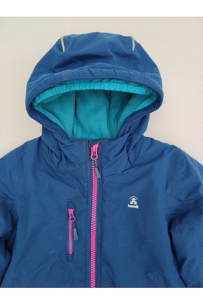 Kamik Dívčí modrá outdoorová zimní bunda Velikost 104 / 4 | kamik | obrázek 4