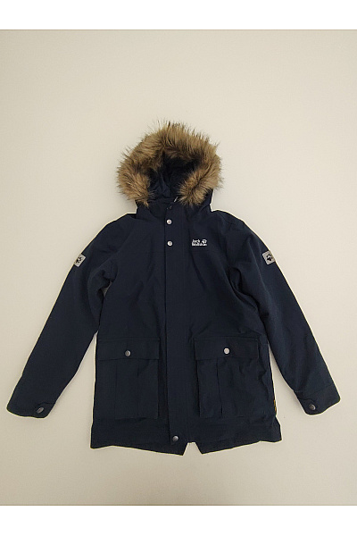 Jack Wolfskin Modrá chlapecká outdoorová zimní bunda s kapucí Velikost EU S(140) | Jack Wolfskin | obrázek 2