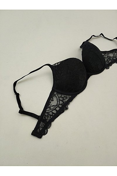 La Senza Černá krajková push up podprsenka s překříženými zády | La Senza | obrázek 6