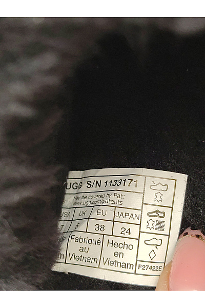 UGG Černé dámské pantofle s kožíškem na vysoké platformě Vel. US 7 | UGG | obrázek 7