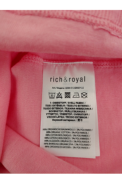 RICH&ROYAL Růžové bavlněné tričko s 3/4 rukávem Vel. M | RICH&ROYAL | obrázek 7