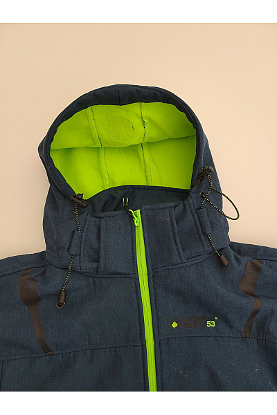 Canadian-peak Modrá pánská softshellová bunda s kapucí sportovní outdoorová Vel. EU XL | canadian-peak | obrázek 7