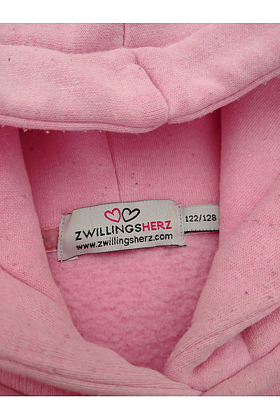 Zwillingsherz Dívčí růžová mikina s kapucí a potiskem Velikost EU 122/128 | Zwillingsherz | obrázek 6