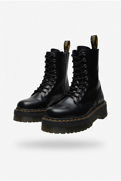 Dr.Martens Černé Kotníkové Boty Na Platformě Se šněrováním A Zipem Vel. 36