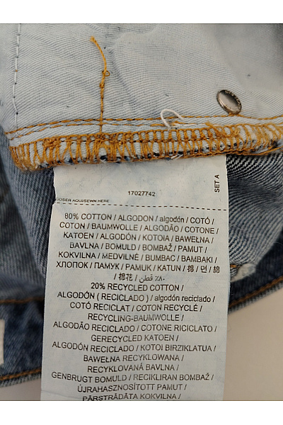 MANGO Dámské modré široké bavlněné džíny s vysokým pasem Velikost EU 36 | MANGO | obrázek 8