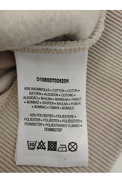 Sublevel Béžová bavlněná oversized mikina s kapucí a potiskem Vel. XL | Sublevel | obrázek 6
