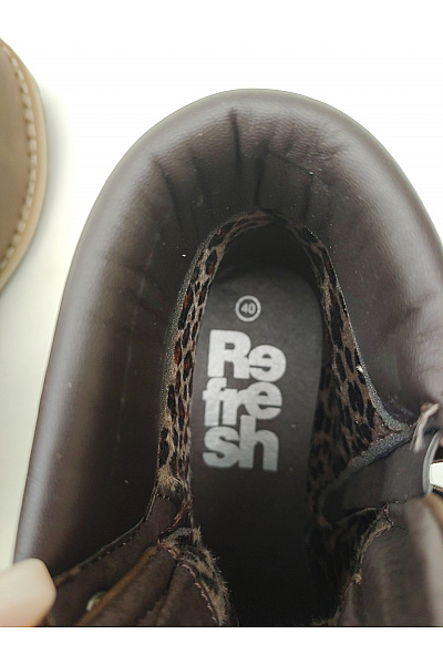 Refresh Hnědé kotníkové boty šněrovací na zip podzimní zimní Vel. EU 40 | Refresh | obrázek 12