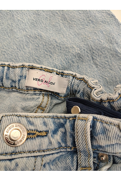 VERO MODA Dívčí bavlněné široké džíny palazzo Vel. EU 164 | VERO MODA | obrázek 4