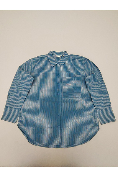 TOM TAILOR Dámská bavlněná pruhovaná košile oversized Velikost EU 40 | TOM TAILOR | obrázek 2