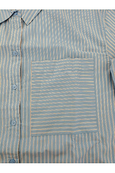 TOM TAILOR Dámská bavlněná pruhovaná košile oversized Velikost EU 40 | TOM TAILOR | obrázek 5