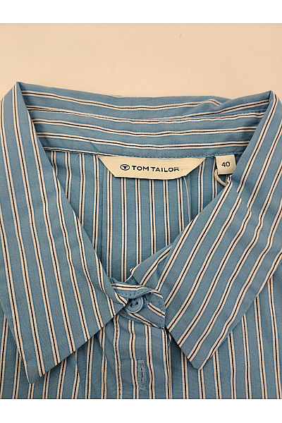 TOM TAILOR Dámská bavlněná pruhovaná košile oversized Velikost EU 40 | TOM TAILOR | obrázek 6