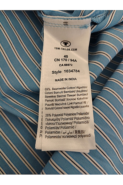 TOM TAILOR Dámská bavlněná pruhovaná košile oversized Velikost EU 40 | TOM TAILOR | obrázek 7