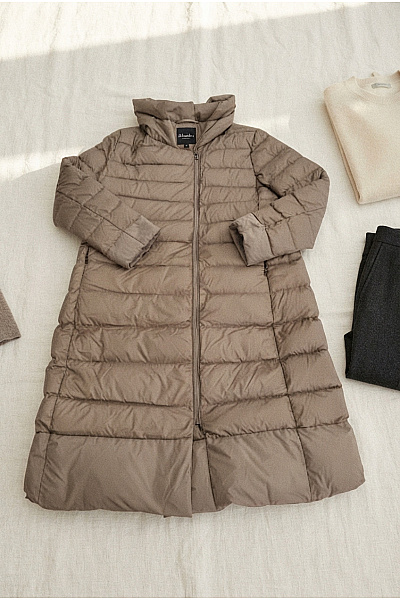 Schneiders Dámská Dlouhá Prošívaná Zimní Bunda Khaki Oboustranná Velikost EU 42