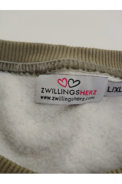 Zwillingsherz Dívčí khaki mikina s leopardím vzorem a růžovým pruhem Velikost L/XL | Zwillingsherz | obrázek 6