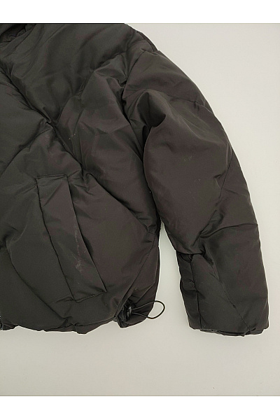 Bianco lucci Černá prošívaná zimní puffer bunda oversize Velikost EU 38 | bianco lucci | obrázek 3