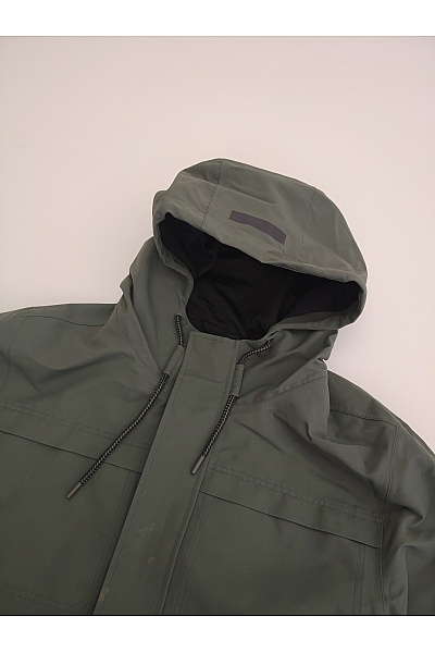Derbe Pánská khaki parka s kapucí přechodová outdoorová bunda Vel. L | Derbe | obrázek 5