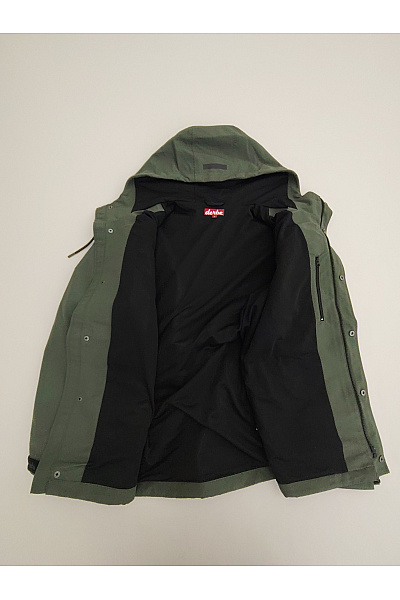 Derbe Pánská khaki parka s kapucí přechodová outdoorová bunda Vel. L | Derbe | obrázek 7