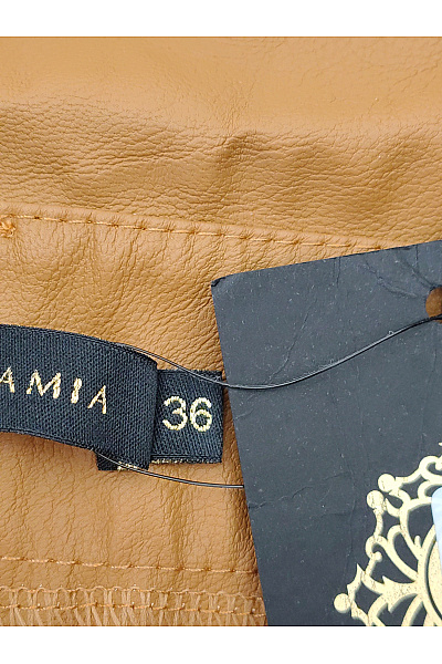 Makadamia Hnědé elegantní kalhoty s vysokým pasem a páskem Vel. EU 36 | Makadamia | obrázek 7