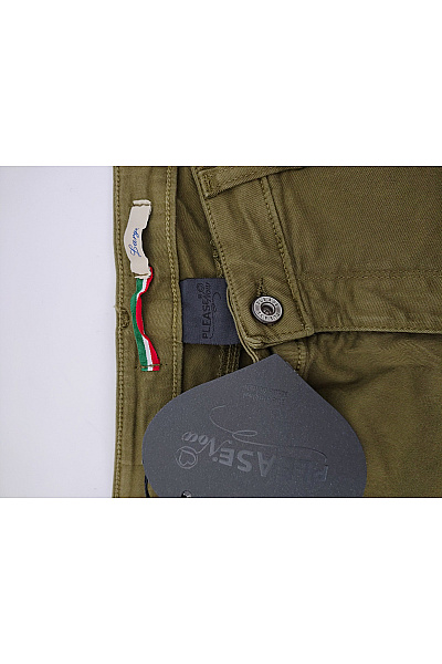 Please Dámské khaki bavlněné skinny džíny s kapsami Vel. Large | Please | obrázek 6