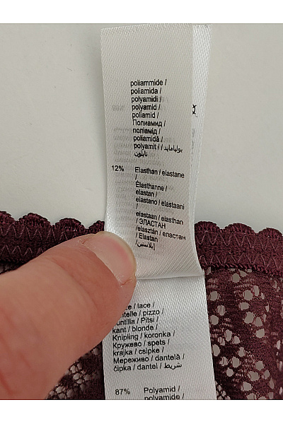 Lasca Dámské fialové krajkové kalhotky tanga luxusní | Lasca | obrázek 8