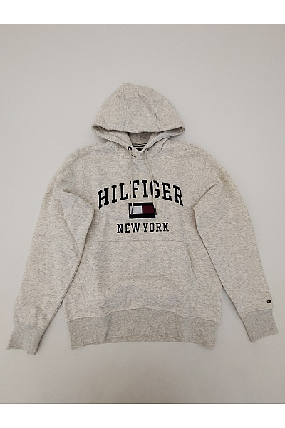 TOMMY HILFIGER Pánská šedá bavlněná mikina s kapucí a výšivkou Vel. S | TOMMY HILFIGER | obrázek 2