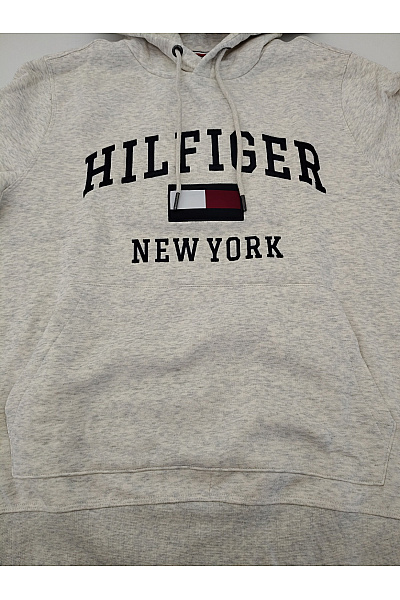 TOMMY HILFIGER Pánská šedá bavlněná mikina s kapucí a výšivkou Vel. S | TOMMY HILFIGER | obrázek 4