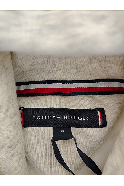 TOMMY HILFIGER Pánská šedá bavlněná mikina s kapucí a výšivkou Vel. S | TOMMY HILFIGER | obrázek 6
