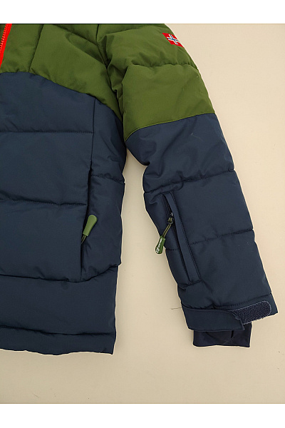 TROLLKIDS Chlapecká outdoorová zimní bunda khaki modrá Vel. 140 | TROLLKIDS | obrázek 3