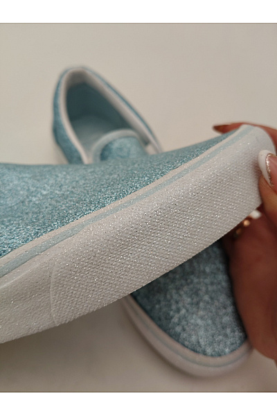 Vans tenisky Classic Slip-On Glitter (Delicate Blue/True White) Modré Velikost EU 36.5 | Vans | obrázek 9