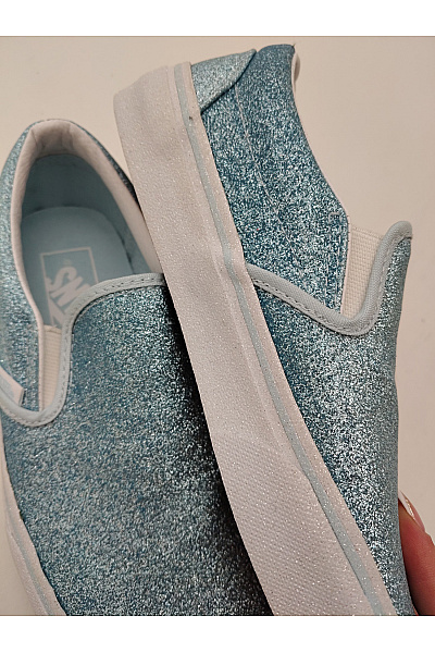 Vans tenisky Classic Slip-On Glitter (Delicate Blue/True White) Modré Velikost EU 36.5 | Vans | obrázek 10