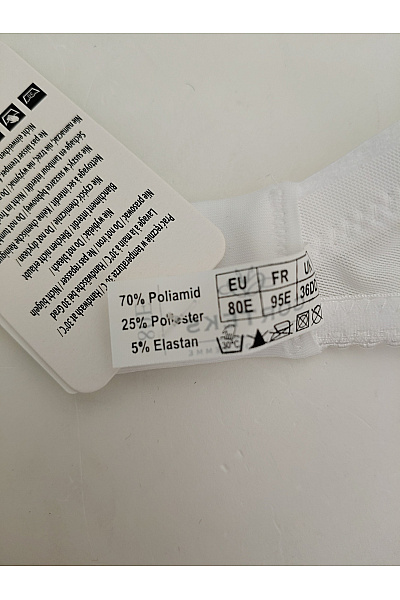 GORTEKS Bílá krajková kosticová podprsenka s výšivkou Velikost EU 80E | GORTEKS | obrázek 8