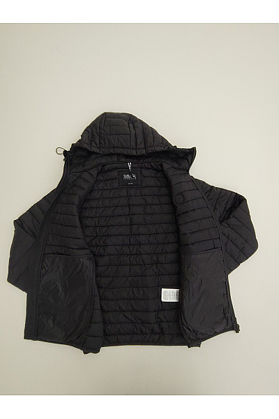 Sublevel Černá pánská prošívaná bunda s kapucí na zip Vel. L | Sublevel | obrázek 9