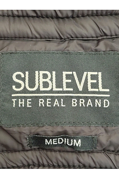 Sublevel Černá pánská prošívaná bunda s kapucí na zip Vel. L | Sublevel | obrázek 10
